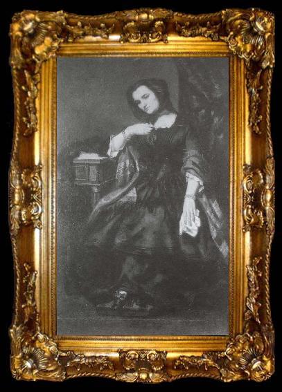framed  Gustave Courbet Portrait of Mary, ta009-2
